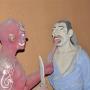 Een aantal van de bizarre beelden in de Dongyue tempel