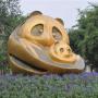 Pandabeeld bij de ingang van het park