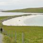 Wandeling naar het witte zand van Minn beach