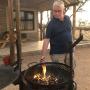 BBQ bij het huisje op de tweede avond in het Desert Camp