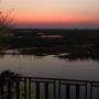 Uitzicht over de Kwando rivier bij avond