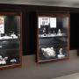 Kasten met diverse gesteentes in de Kristall Galerie
