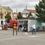Eetkraampjes op het centrale plein in Borgholm