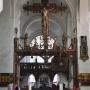 Het 17 meter hoge Triomfkruis uit 1477 in de Dom van Lübeck
