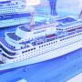 Model van de Homeric, het eerste door de werf gebouwde cruisschip in 1986