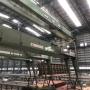 Schip in aanbouw in één van de enorme productiehallen